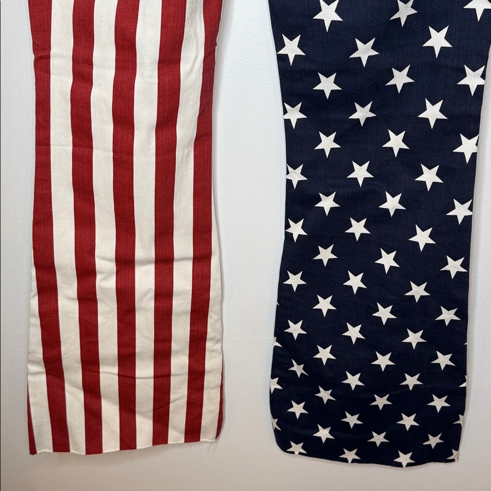 NWT Judy Blue high waist bell bottom USA flag jeans size 13/31 July 4th flare - Picture 9 of 13